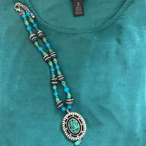 TRAVELERS BY CHICO’S TEAL TOP 95% ACETATE 5% SPANDEX SIZE 3 MACHINE WASH & DRY - Picture 6 of 6